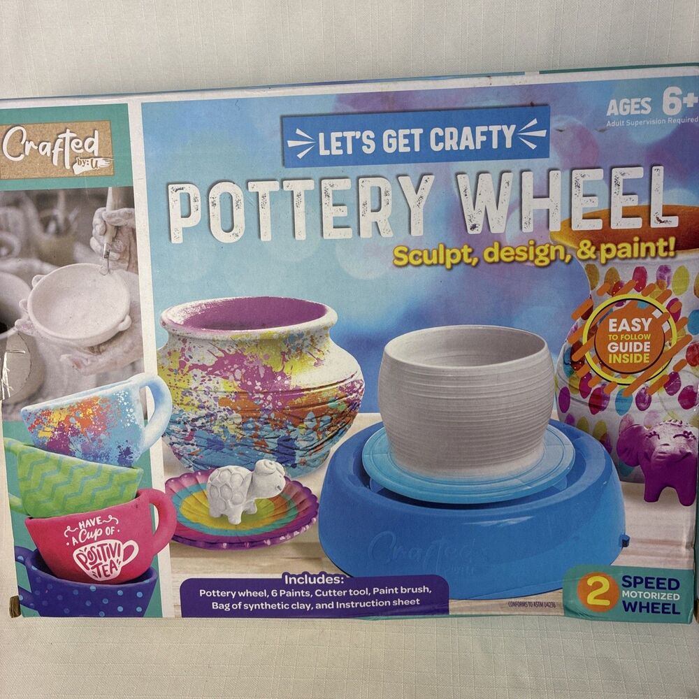 Pottery Wheel Clay  Toy Crafted by U - Sculpt, Design & Paint c Christmas